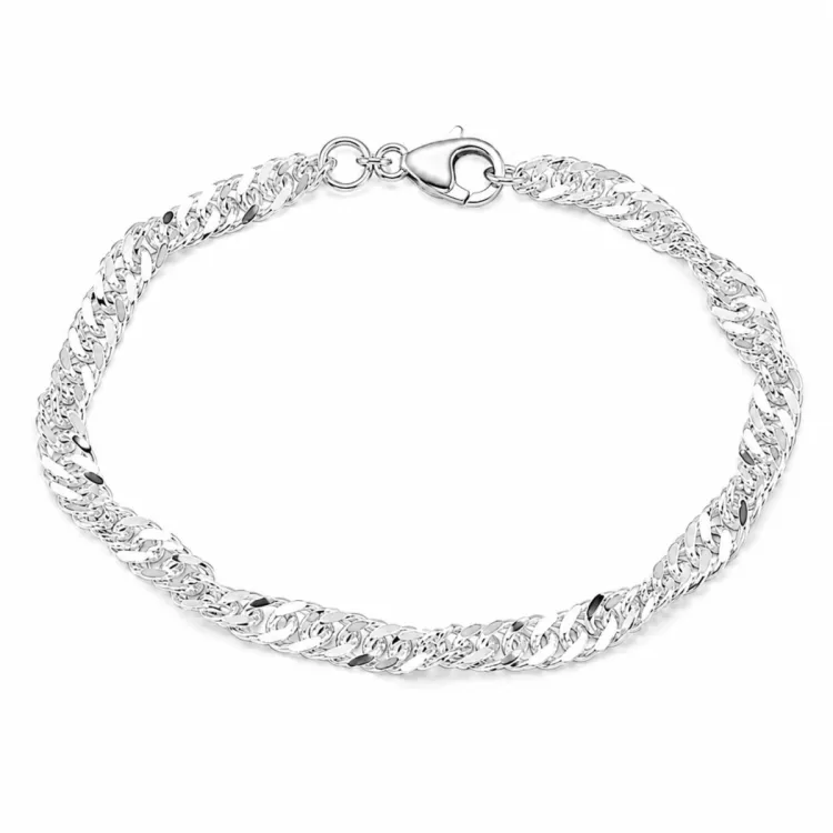 BNH singapore armbånd i sølv 17 cm x 4,7 mm