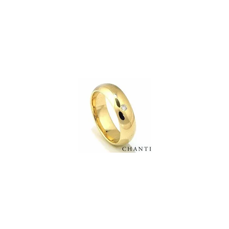 Giftering i 14 karat gull 0,05 ct