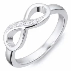 infinity zirkon ring i sølv