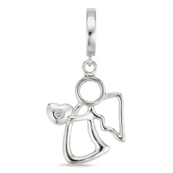engel zirkon anheng i sølv