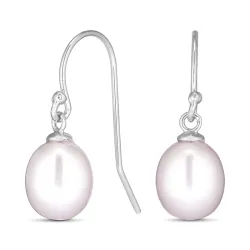 7-7,5 mm perleøredobb i rodinert sølv