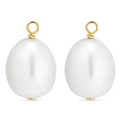 9-9,5 mm perle anheng til øredobber i forgylt sølv - Mix & Match