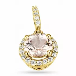 Elegant diamantanheng i 14 karat gull 0,75 ct 0,13 ct