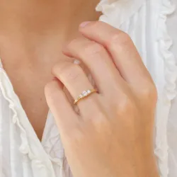 Diamantring i 14 karat gull 0,20 ct 0,13 ct