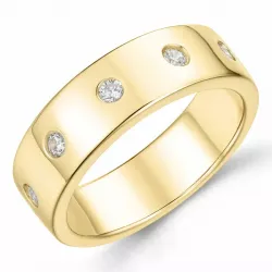diamant ring i 14 karat gull 0,20 ct
