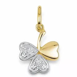 diamantanheng i 14 karat gull med rhodium 0,0112 ct