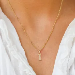 bokstav i anheng i 9 karat gull - My Letter