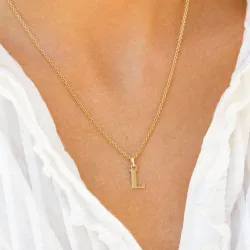 bokstav l anheng i 9 karat gull - My Letter