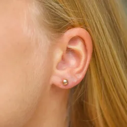 5 mm kule øredobber i 9 karat gull