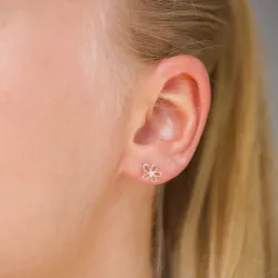 blomst øredobber i 8 karat med zirkon - Gold Collection