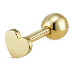 hjerte helix piercing i 9 karat gull