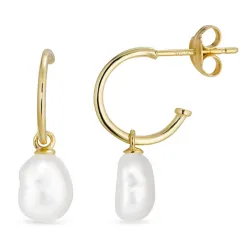 perle halvcreol i 9 karat gull - Gold Collection