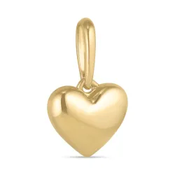 hjerte anheng i 9 karat gull