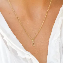 bokstav b anheng i 9 karat gull - My Letter