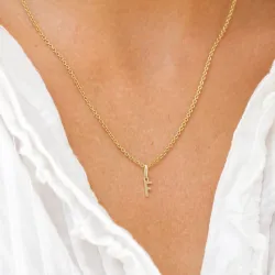 bokstav f anheng i 9 karat gull - My Letter