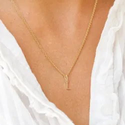 bokstav l anheng i 9 karat gull - My Letter