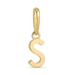 bokstav s anheng i 9 karat gull - My Letter