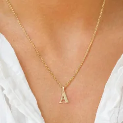 bokstav a anheng i 9 karat gull - My Letter