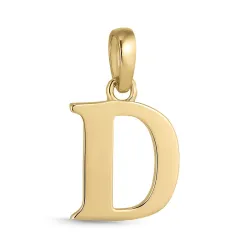 bokstav d anheng i 9 karat gull - My Letter