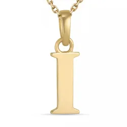 bokstav i halskjede i forgylt sølv med anheng i 9 karat gull - My Letter
