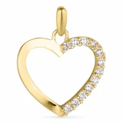 hjerte anheng i 14 karat gull - Gold Collection