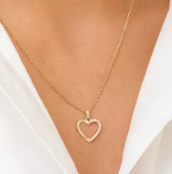 hjerte anheng i 14 karat gull - Gold Collection