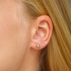 5 mm kule ørestikker i 14 karat gull