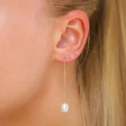 øredobber i 14 karat gull med  - Gold Collection