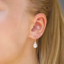 dråpe øredobber i 14 karat gull med zirkon - Gold Collection