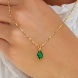 dråpe anheng i 14 karat gull