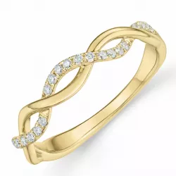 diamant ring i 14 karat gull 0,15 ct