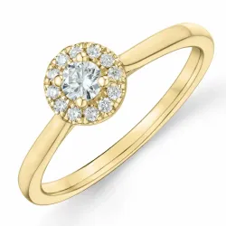 diamant ring i 14 karat gull 0,234 ct