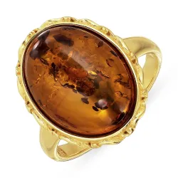 rav ring i forgylt sølv