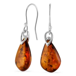 rav øredobber i sølv