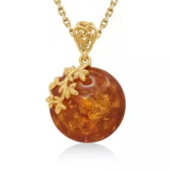 rav halskjede i forgylt sølv med anheng i forgylt sølv