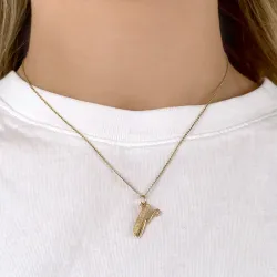 kam og saks gull anheng i 8 karat