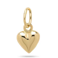 6 mm hjerte gull anheng i 14 karat gull - Amoré