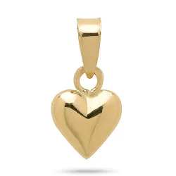 7 X 9 MM hjerte anheng i 14 karat gull - Amoré