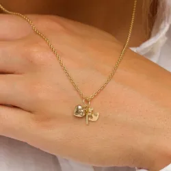 tro-håp-kjærlighet anheng i 8 karat - Amoré