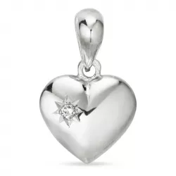 12 x 13 mm hjerte anheng i sølv