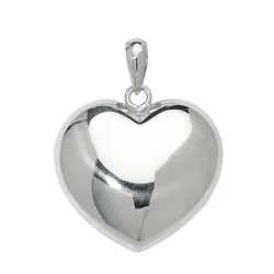 25 x 26 mm hjerte anheng i sølv - Amoré