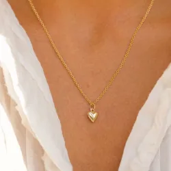 7 x 8 mm hjerte anheng i 8 karat - Amoré