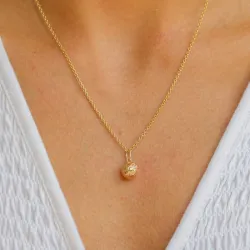 fotball halskjede i forgylt sølv med anheng i 8 karat - Gold Collection