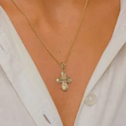 dagmarkors halskjede i forgylt sølv med anheng i 8 karat - Amoré