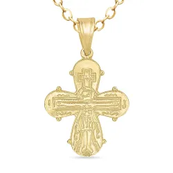 dagmarkors halskjede i forgylt sølv med anheng i 8 karat - Amoré