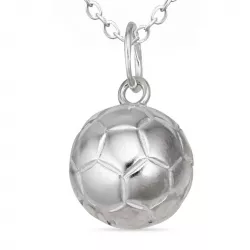 fotball halskjede i sølv med anheng i sølv
