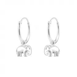 elefant creol øredobber i sølv