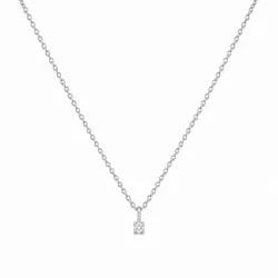 lab grown diamant anheng med halskjede i 925 karat sølv 0,062 ct