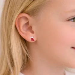 julesokk krystall øredobber i sølv - Little Ones