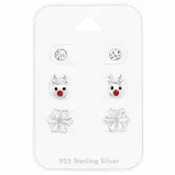 jul øredobber i sølv - Little Ones